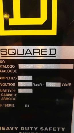 800 Amp. Square D, HJ367, 3PH, 600 Volts, Disconnect Switch - Image 3