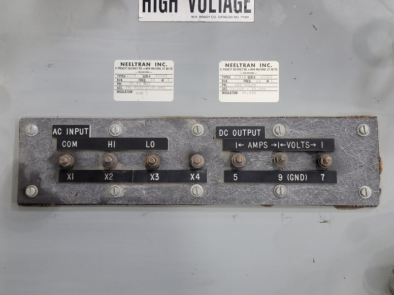 480 Primary, 12600-25200 Secondary, Neeltran 2779, power transformer, 23.64 amp - Image 2