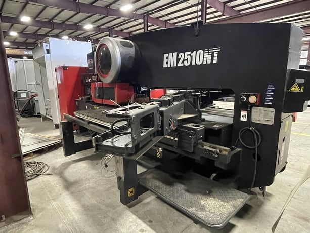 22 Ton, Amada #EM-2510NT, servo driven turret punch, 45 station, 50" x 196" sheet, NT Control, AMS4020RO2 - Image 7