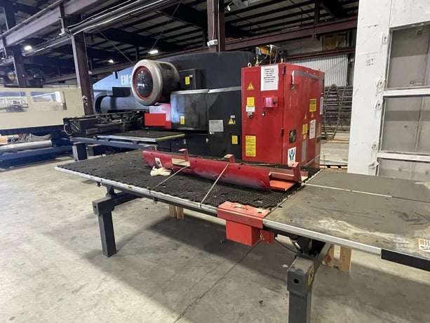 22 Ton, Amada #EM-2510NT, servo driven turret punch, 45 station, 50" x 196" sheet, NT Control, AMS4020RO2 - Image 9
