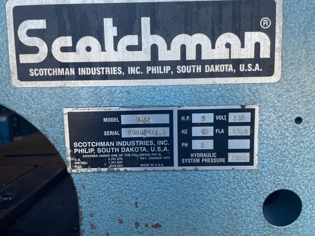 6" x 6" x 1/2" Scotchman #9012, Hydraulic Ironworker, 90 Ton, 45 SPM, 5 HP, 230 V., 12" throat, brake attach - Image 2