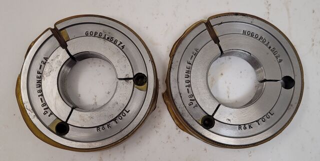R &K Tool 1 5/8-18 UNEF Thread Ring Gauge 2A - Set of 2 - Image 1