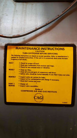 Compressed Air & Gas Institute Large Air Compressor, 200 PSI @ 650°F, 1981 - Image 6