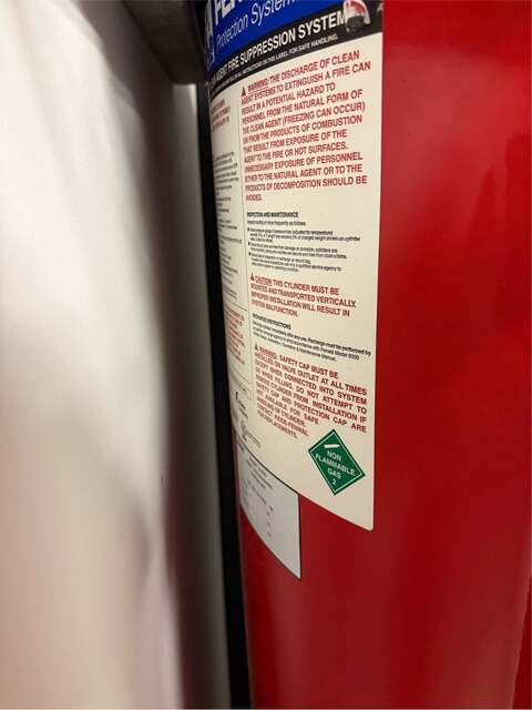 424 lbs. Kidde Fenwal #FM-200, Fire Tank Cylinder - Image 3
