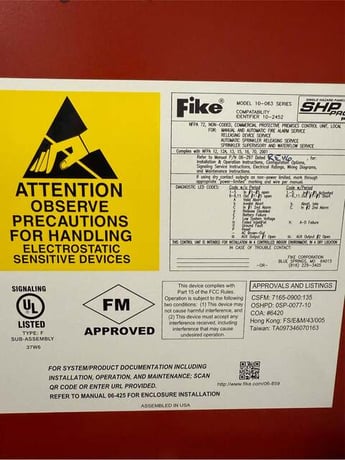 Fike #10-063, Fire Suppression Control Panel, SHP-Pro Single Hazard - Image 4