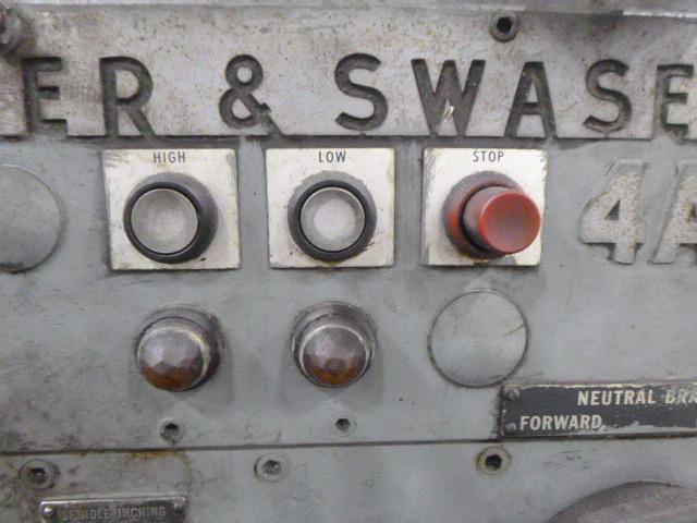 No. 4A Warner & Swasey, M3550M square head saddle turret lathe, 24" chuck, 9.25"hole thru spindle, 1967 - Image 2
