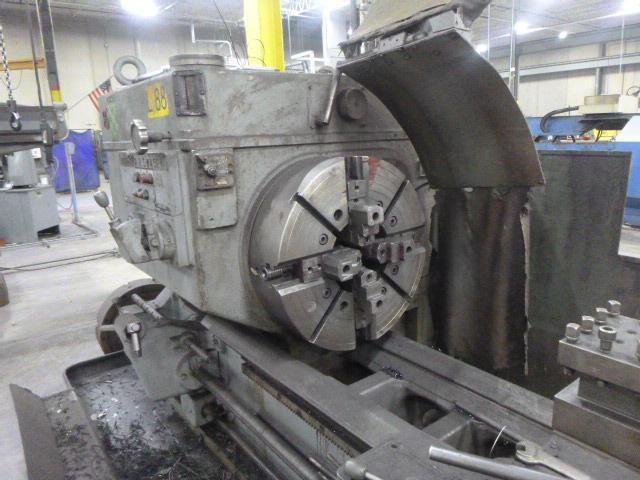 No. 4A Warner & Swasey, M3550M square head saddle turret lathe, 24" chuck, 9.25"hole thru spindle, 1967 - Image 3