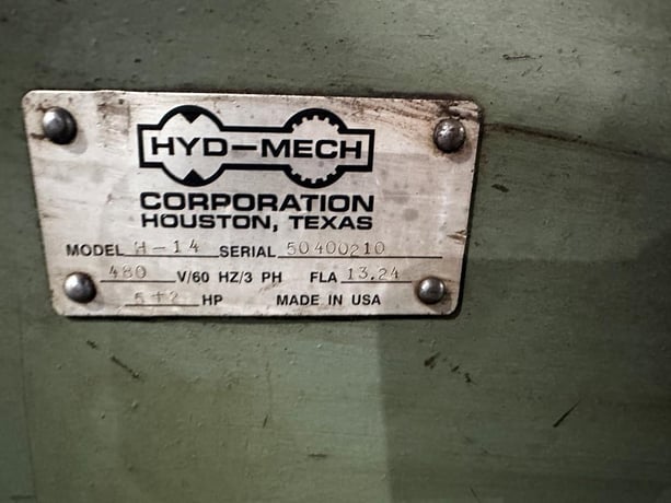 14" x 14" Hyd-Mech #H-14, dual column automatic horizontal band saw, 15' 4" x 1-1/4"blade, 2000 - Image 9