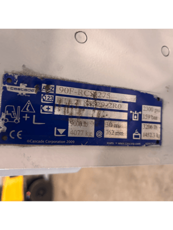 Cascade #90F-RCS-275, 60" dia roll clamp, 2300 psi, serial #PTL-2188329-2R0 - Image 5