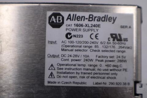Allen-Bradley 1606-XL240E Ser A 1606-XL Power Supply (60 UNITS AVAILABLE) #H1739 - Image 5
