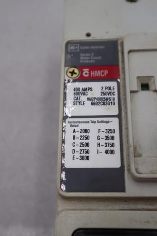 Cutler-hammer hm2p400x5ws10 motor circuit protector series c stock #3206 - Image 2