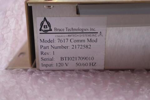 Bruce Technologies 7617 Comm Mod Part No. 2172582 120V 50/60HZ New #K-1778 - Image 1