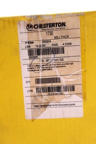 Chesterton 1730 mill pack mechanical packing 0.687" 10lb stock #3482 - Image 1