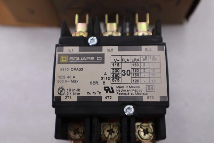Square D 8910DPA33V02 Definite Purpose Contactor 3 Pole Open Type STOCK H818A 785901073536 - Image 1
