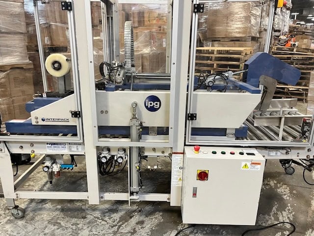 Interpak #RA-600SB, Fully Random Automatic Taping Machine, 110 V., 2x 1/3HP drives, 2016 - Image 2