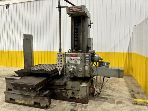 3" Wotan #B75, horizontal boring mill, #40, 31.5" x 39.5" rotary table, 15-1200 RPM, 3-Axis digital read out - Image 5