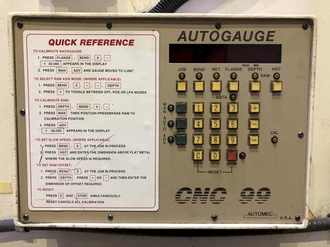 140 Ton, Wysong #THS140-144, hydraulic press brake, 12' overall, 8" stroke, 17" Shut Height, 9" adj., 30 HP - Image 5