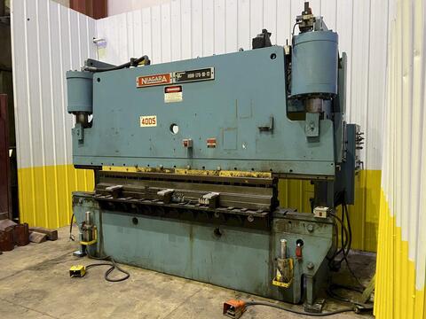 175 Ton, Niagara #HBM-175-10-12, hydraulic press brake, 12' overall, 126" between housing, 10" stroke, 17" - Image 1