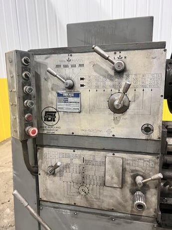 24" x 120" Toolmex Ponar #TUR-63, gap bed engine lathe, 16" 4-jaw chuck, 3.5" hole, D1-11, Steady Rest - Image 7
