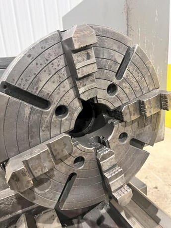 24" x 120" Toolmex Ponar #TUR-63, gap bed engine lathe, 16" 4-jaw chuck, 3.5" hole, D1-11, Steady Rest - Image 8