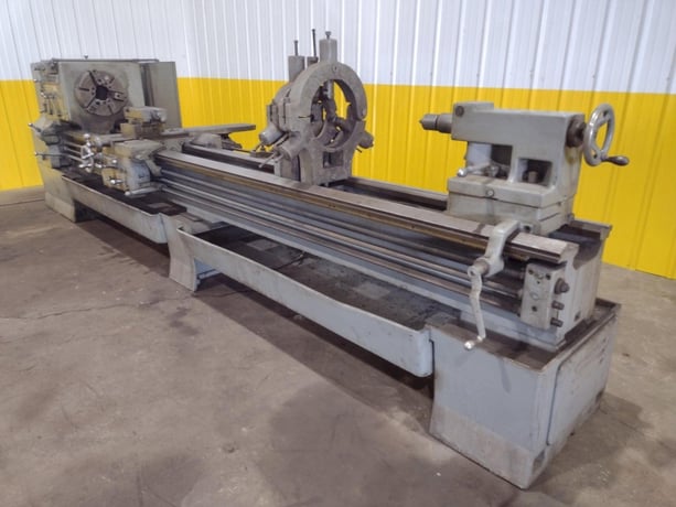 24" x 144" LeBlond #Regal, hollow spindle engine lathe, 21" 4-jaw chuck, 5" hole, 12-900 RPM, A1-11, Steady - Image 6