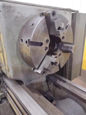 24" x 144" LeBlond #Regal, hollow spindle engine lathe, 21" 4-jaw chuck, 5" hole, 12-900 RPM, A1-11, Steady - Image 9