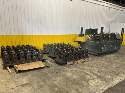 6 Stand, Yoder #Q-150, U joint drive rafted rollformer, 2" arbor, 7 rafts, 2001 - Image 1