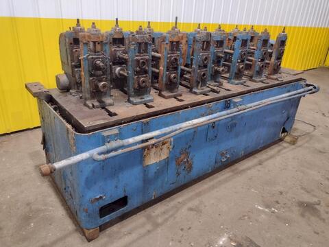 8 Stand, Yoder #M1-1/2, rollformer, 1.5" arbor, 8" roll space, 11" horizontal centers, 4"-7" vertical adj. - Image 1