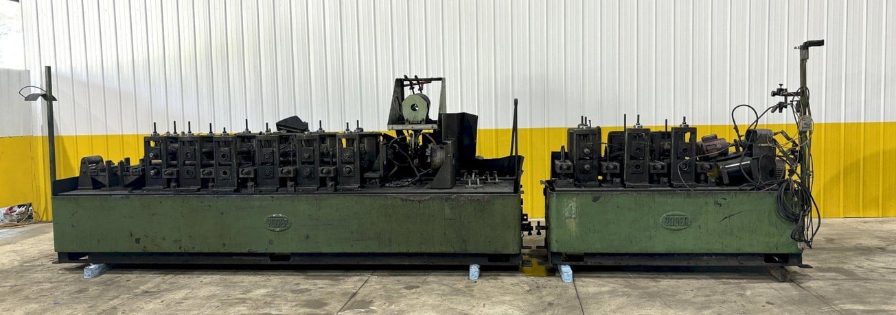 9 Stand, Yoder #M2, rollformer / tube mill, 2" arbor diameter, 13" roll space, 4"-7" vertical adj. - Image 5