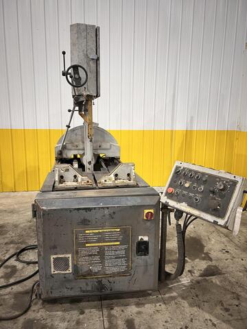 18" x 20" Hyd-Mech #VW-18, vertical band saw, 1-1/4" x 16' 3" blade, 65-385 SFM, powered hydraulic guide arm - Image 5
