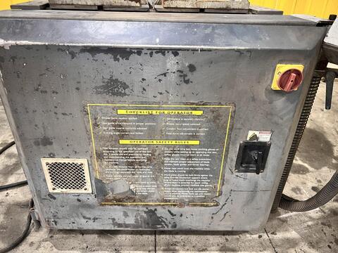 18" x 20" Hyd-Mech #VW-18, vertical band saw, 1-1/4" x 16' 3" blade, 65-385 SFM, powered hydraulic guide arm - Image 6