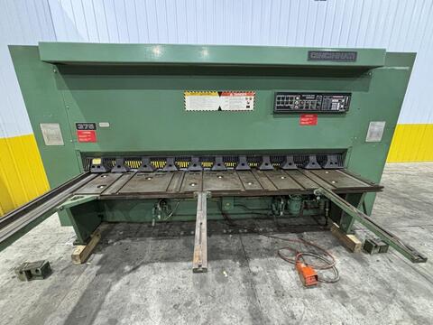 3/8" x 10' Cincinnati #375X10, hydraulic shear, 12 hydraulic holddown, 48" front operated power back gauge - Image 7