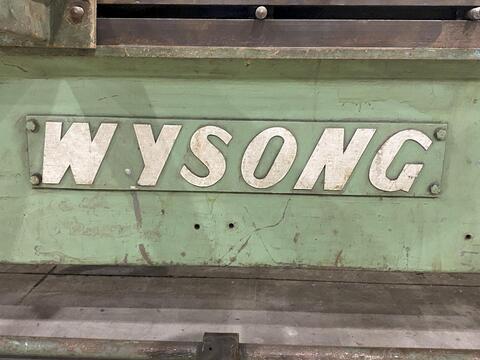 1/4" x 10' Wysong #1025, mechanical power squaring shear, 16 holddowns, 55 SPM, 36" front operated power back - Image 3