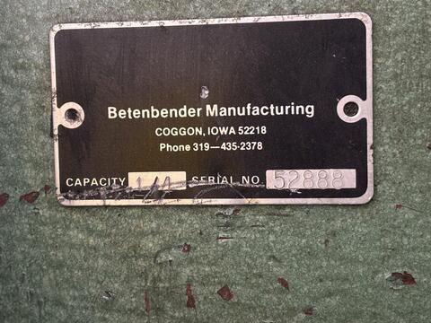 1/4" x 8' Betenbender, hydraulic power steel squaring shear, 1" x 4" blade, powered Back Gauge, 15 HP, 1988 - Image 2