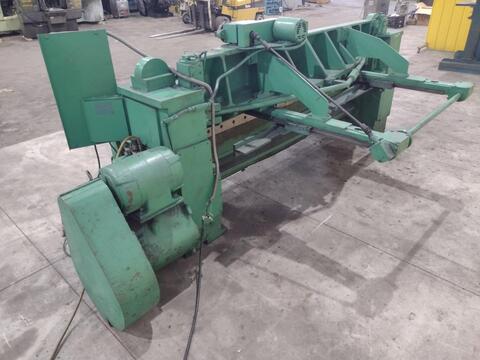 1/4" x 8' Wysong #825, mechanical power squaring shear, 14 holddowns, 36" front operated power back gauge, 55 - Image 3