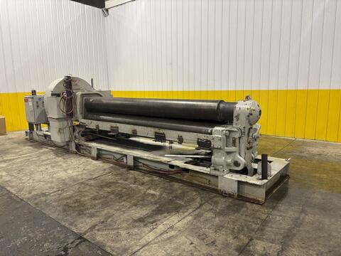 10' x 1/2" Webb #9L-1210, 3-roll initial pinch plate roll, 12" roll diameter, 6-12 FPM, air drop end, powered - Image 4