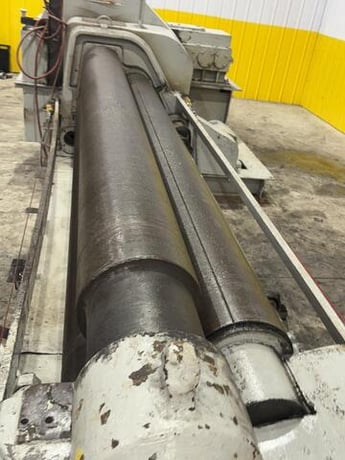 10' x 1/2" Webb #9L-1210, 3-roll initial pinch plate roll, 12" roll diameter, 6-12 FPM, air drop end, powered - Image 6