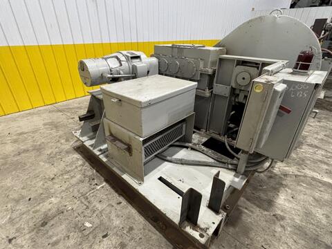 10' x 1/2" Webb #9L-1210, 3-roll initial pinch plate roll, 12" roll diameter, 6-12 FPM, air drop end, powered - Image 9