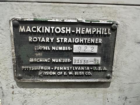 2.25" Mackintosh-Hemphill / Turner #922, tube & bar striaghtener, 6-roll, Allen-Bradley PowerFlex 70, 1990 - Image 3