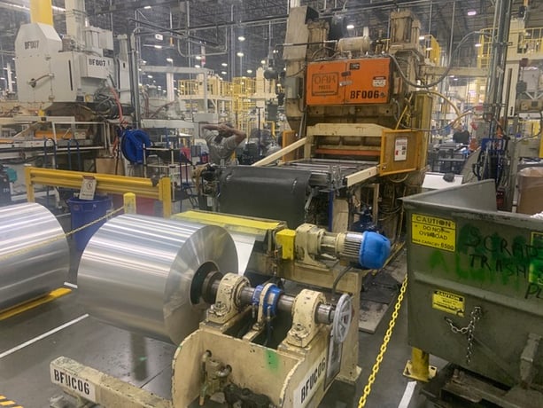 60 Ton, Burr Oak #FP2B-42, 1998 fin press line, 1.5" stroke, 12" Shut Height, 42' x 34" bed area, 133-350 - Image 1