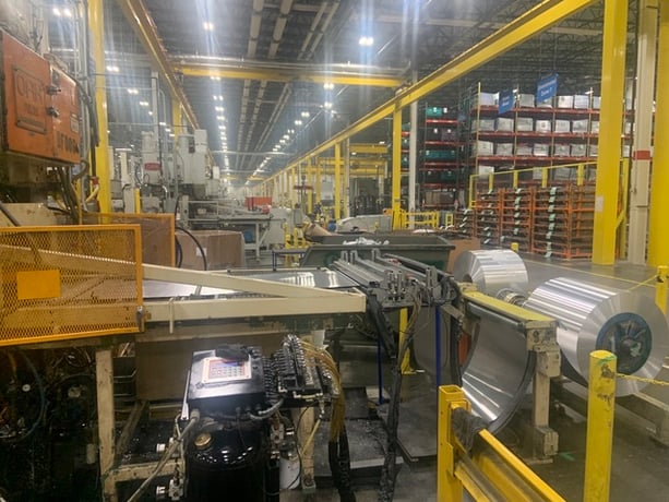 60 Ton, Burr Oak #FP2B-42, 1998 fin press line, 1.5" stroke, 12" Shut Height, 42' x 34" bed area, 133-350 - Image 2