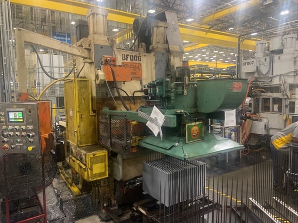 60 Ton, Burr Oak #FP2B-42, 1998 fin press line, 1.5" stroke, 12" Shut Height, 42' x 34" bed area, 133-350 - Image 5