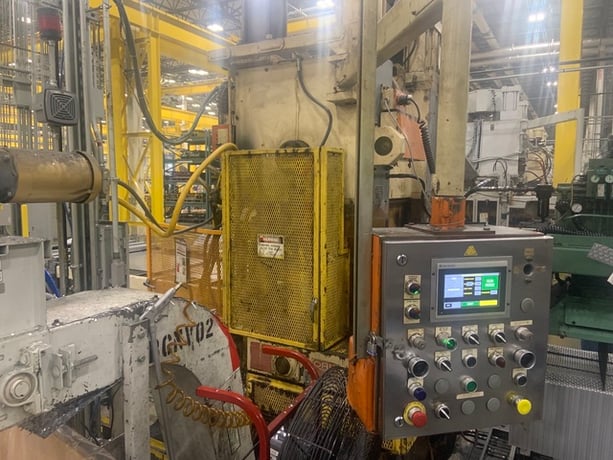 60 Ton, Burr Oak #FP2B-42, 1998 fin press line, 1.5" stroke, 12" Shut Height, 42' x 34" bed area, 133-350 - Image 6