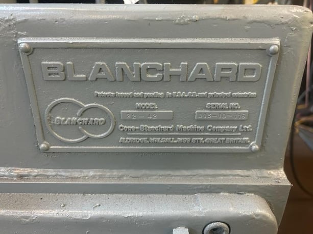 Blanchard #22-42, vertical spindle rotary surface grinder, 42" magnetic chuck, serial #B13-10-116, partial - Image 5