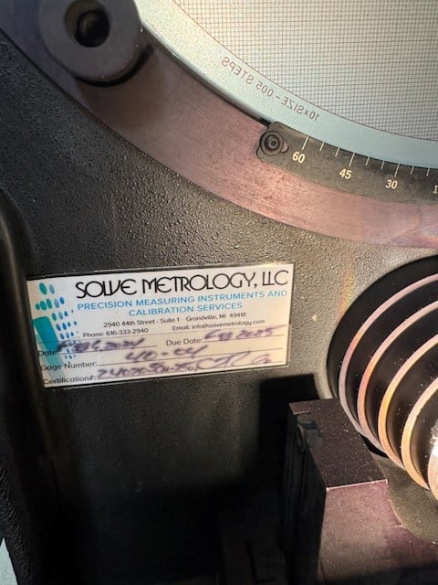 14" MicroVu #H14, optical comparator, 5" x 18" table, 8" x 6" table travels, ST Industries Comoutational - Image 5