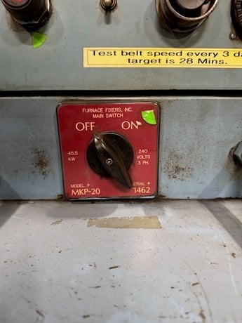 2" width x 12' L Furnace Fixers #MKP-20, belt oven, Honeywell chart recorder, 45.5 KW, 240 V. - Image 7