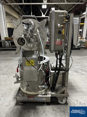 15.7" x 11" Rousselet Robatel #RC40VXKSAR, Vert Basket Centrifuge, hastelloy C22, 3000 RPM, 49.3 lb. - Image 6