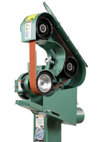 2" x 48" Burr King #482, belt grinder, 3-wheel 5" x 2", 7.5" throat, 120 V., 1 HP, 1ph, 6000 SFPM, NEW - Image 5