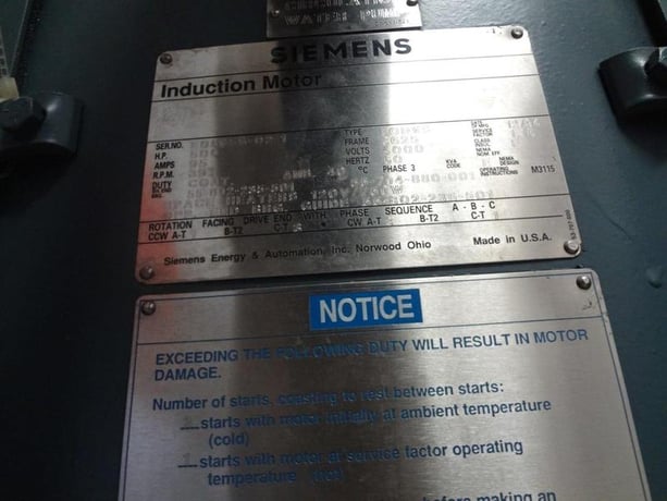 500 HP 391 RPM Siemens, Frame 3625, weather protected enclosure type 2, VSS, vertical solid shaft, new - Image 2