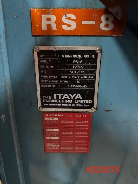 Itaya #RS-8, computer controlled spring making machine, servo axes, high speed precision CNC Control panel - Image 2